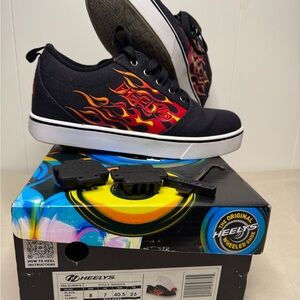 Heelys Black and Red Flame Sneakers